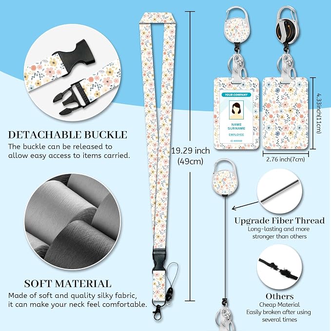 Hancynir Floral Flower Lanyards - Image 4