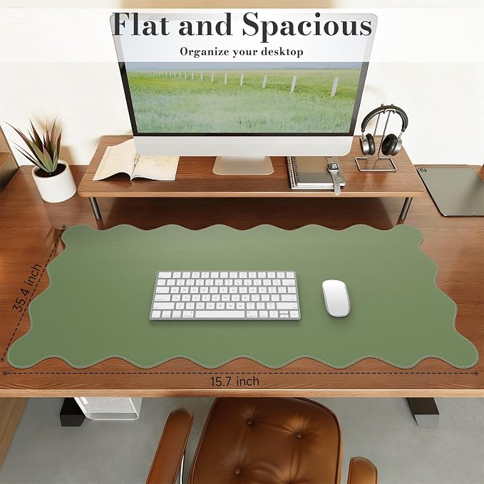 iCasso Leather Mouse Pad, Extra Large Desk Pad - Image 4