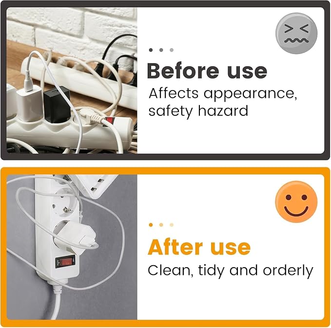10Pcs Adhesive Punch-Free Socket Holder, Self Adhesive Power Strip Holder - Image 7