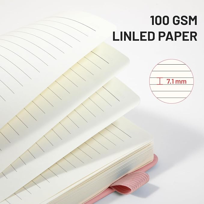 CAGIE Lined Journal Notebook, 320 Pages College Ruled Notebook, 100 Gsm Paper - Image 3