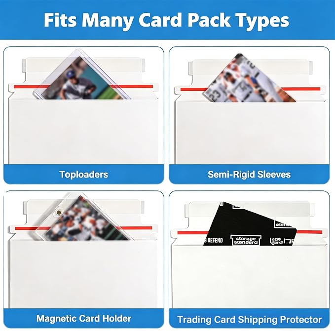 200 Pack Trading Card mailing Envelopes, Toploaders and Card Protectors - Image 5
