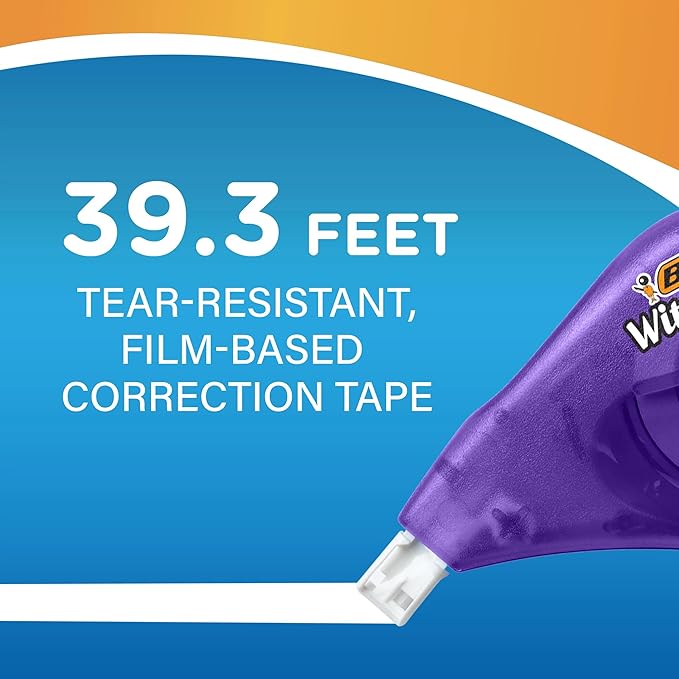 BIC Wite-Out EZ Correct Correction Tape, No Dry Time, Tear Resistant Tape - Image 2