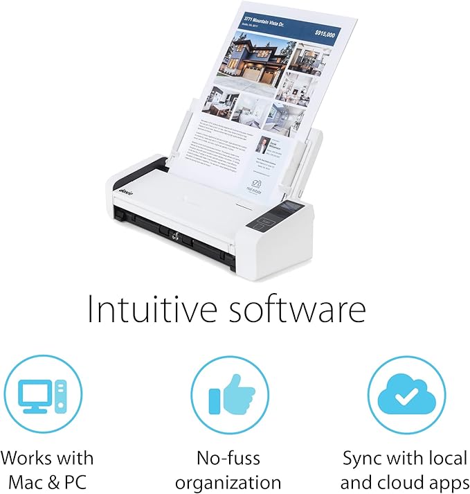Doxie Pro DX400 - Duplex Document Scanner and Receipt Scanner for Home and Office with Amazing Software for Mac and PC-DeskLoop Office