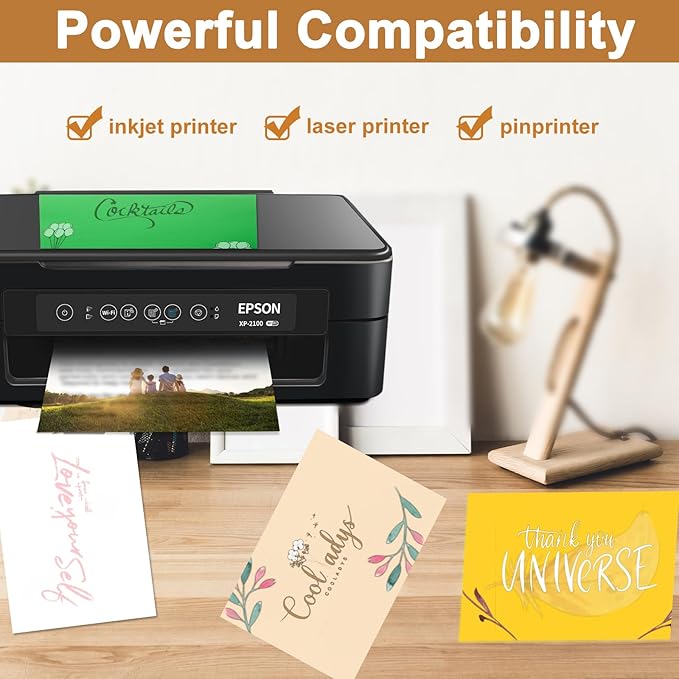 120 Sheets Solar Yellow Shimmer Cardstock 8.5 x 11 Crafts Paper, 250gsm/92lb Premium Glossy Paper Card Stock for Cards Making, Greeting Cards, Wedding Invitations, Menus-DeskLoop Office