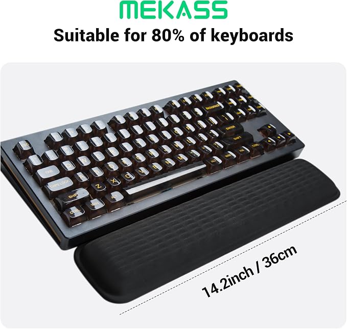 Mekass TKL Keyboard Wrist Rest, Super Soft Memory Foam Ergonomic Computer Wrist - Image 6