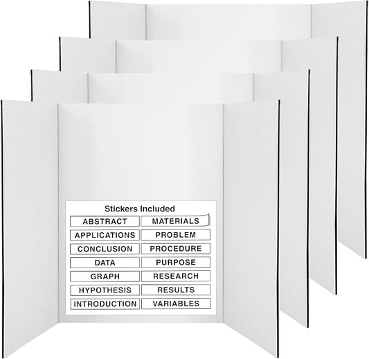 White Tri-Fold Presentation Board 28" X 40" Display Exhibition Board by ENDAY