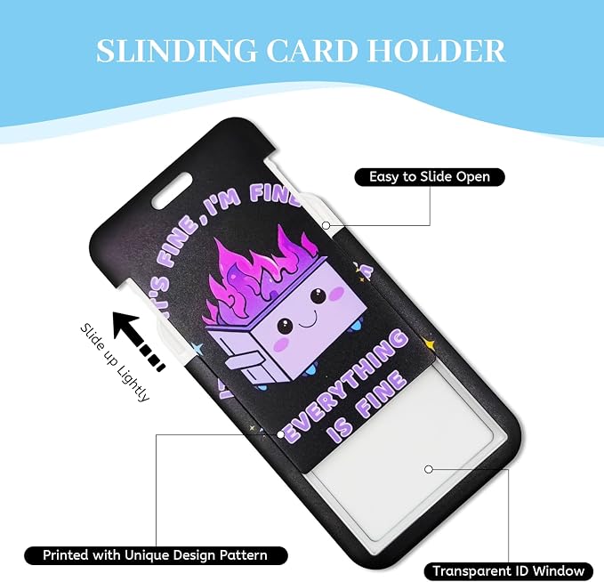 Hancynir Lanyards for Id Badges, Dumpster on Fire Badge Holder - Image 6