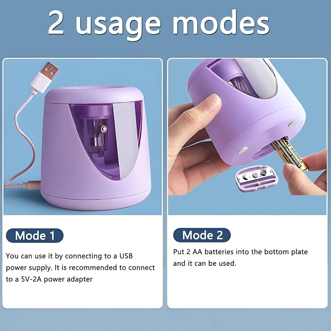 Electric Pencil Sharpener for Colored Pencils & No.2 - Image 3