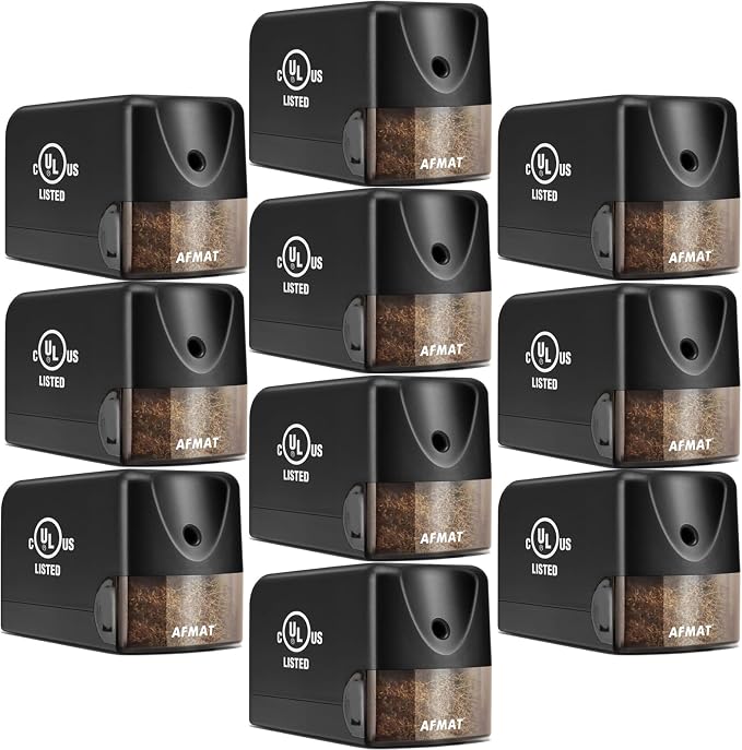 AFMAT 10 Pack Electric Pencil Sharpener, Heavy Duty Pencil Sharpener by AFMAT