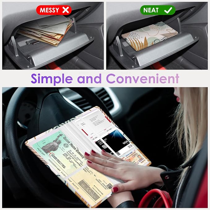 Car Registration and Insurance Holder，Colour Patterns Men Women Car License - Image 5