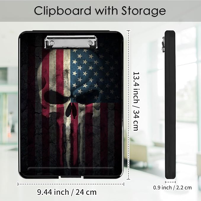 Clipboard with Storage, Office Supplies Nursing Clipboards Folder with Pen - Image 2