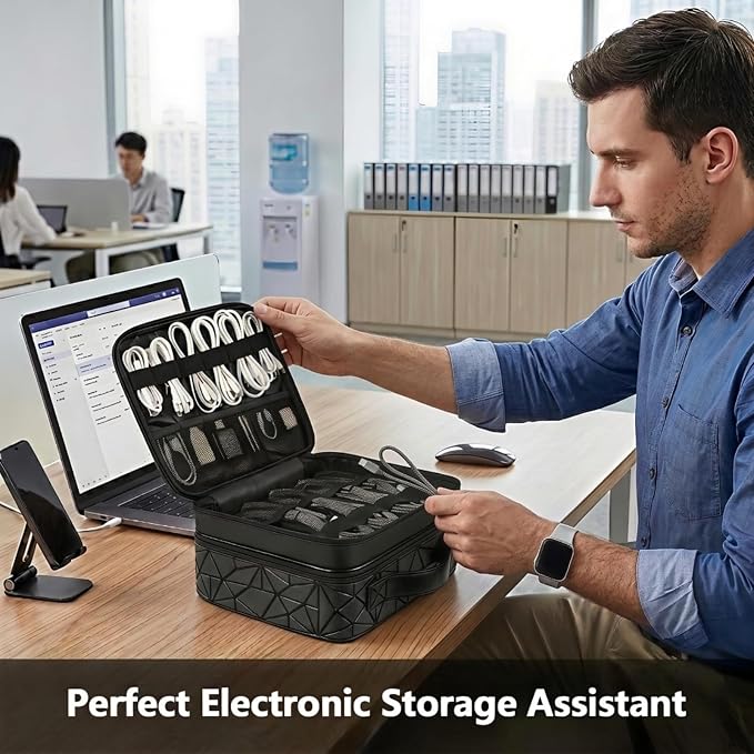 MATEIN Cable Organizer Bag, Waterproof Travel Electronic Storage, Shockproof - Image 3