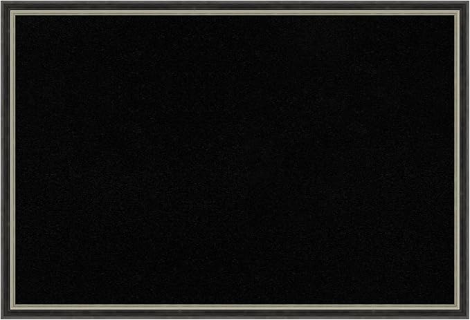 Amanti Art Black Cork Board for Wall, 17x25 Vision Board with Black Wood Frame, Medium Corkboard Office Decor for Home Organization, Modern Corkboard Pinboard to Display Items for Home Organization-DeskLoop Office