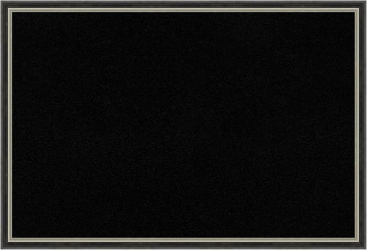 Amanti Art Black Cork Board for Wall, 17x25 Vision Board with Black Wood Frame, Medium Corkboard Office Decor for Home Organization, Modern Corkboard Pinboard to Display Items for Home Organization-DeskLoop Office