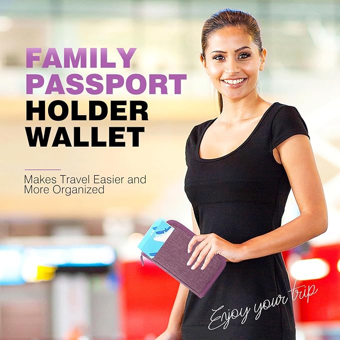 Single Passport Holder for Travel, RFID Travel Document Organizer for Women - Image 7