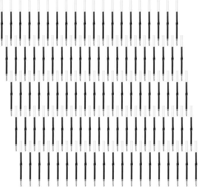 jiebor 100Pcs Beadable Pens Refills Ballpoint Pens Refills Black Ink 1.0mm by jiebor