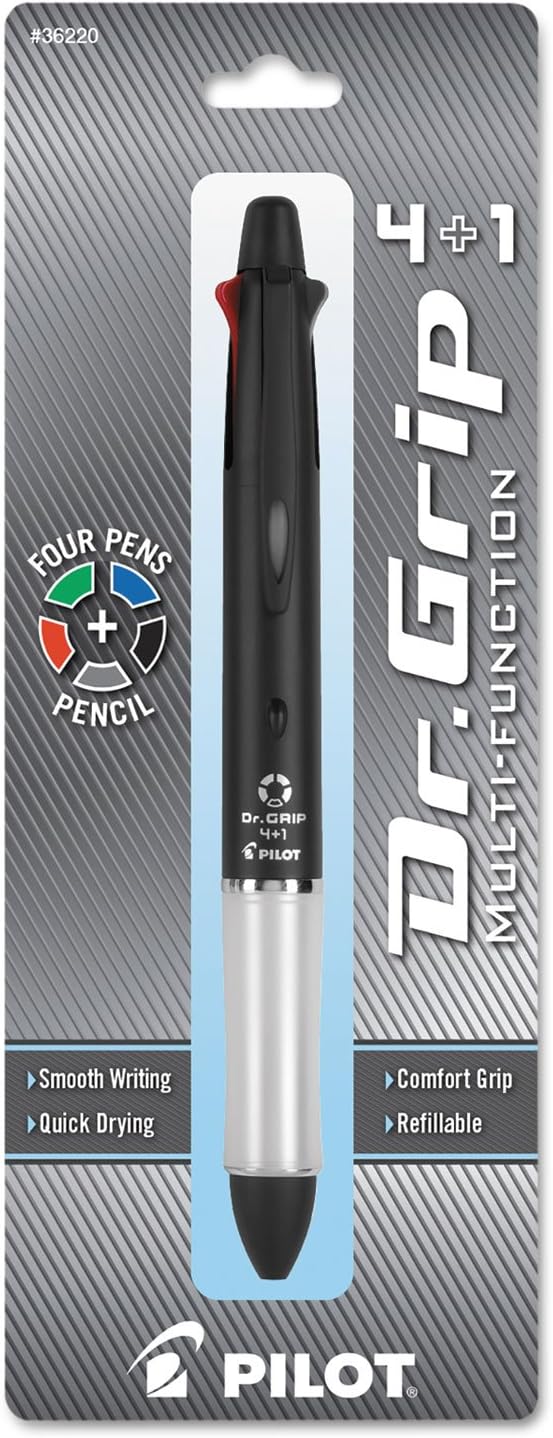 Pilot Dr. Grip 4+1 Multi-Function Refillable & Retractable Ballpoint Pen + - Image 2