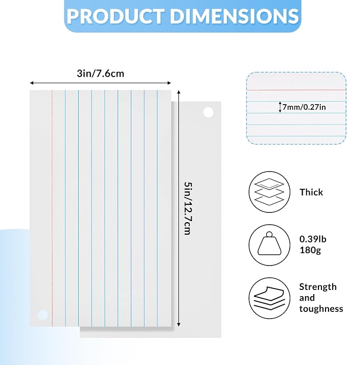 NEEWAY Heavyweight Ruled Index Cards 3x5 - Image 2