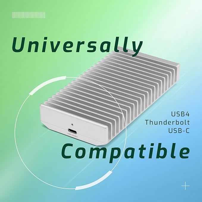 OWC 8TB Express 1M2 40Gb/s Portable NVMe SSD USB4 (Thunderbolt Compatible/USB-C) Ultra Fast External SSD Drive with Aluminum Heat Sink Enclosure-DeskLoop Office