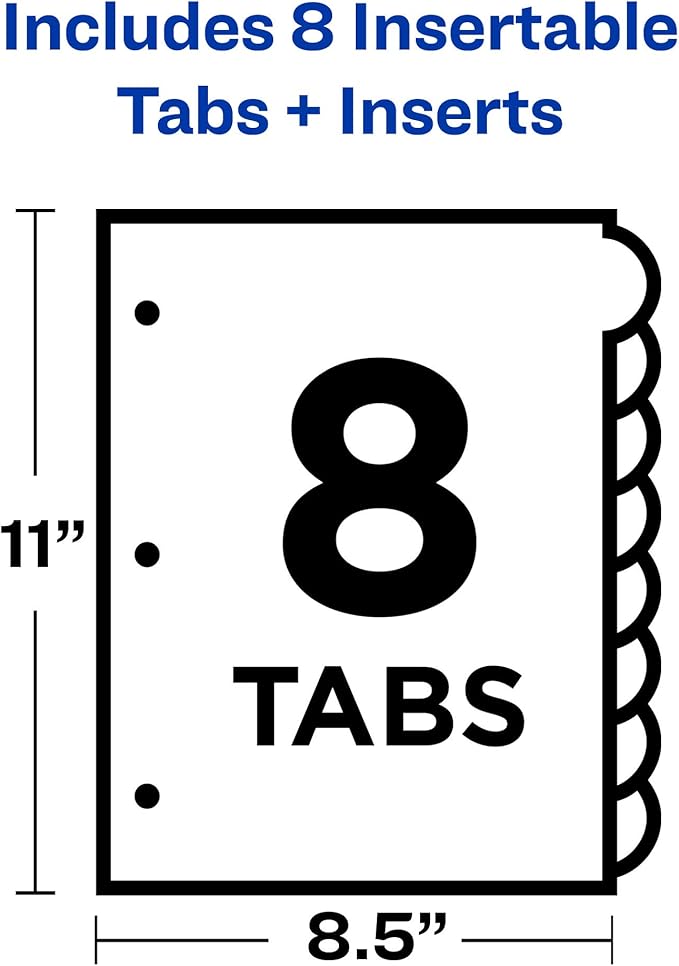 Avery Insertable Style Edge Plastic Dividers - Image 4