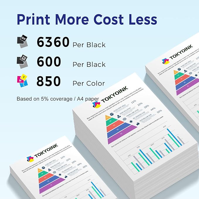 TOKYOINK Compatible Ink Cartridge Replacement for Canon PGI-280XXL CLI-281XXL PGI 280 XXL CLI 281 XXL to use with PIXMA TS8320 TS8220 TS8120 (PGBK, Black, Photo Blue, Cyan, Magenta, Yellow) 6 Pack-DeskLoop Office