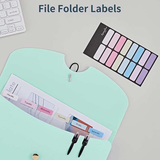 JARLINK 7 Pockets Expanding File Folder, A4 Size Accordion File Folders - Image 5