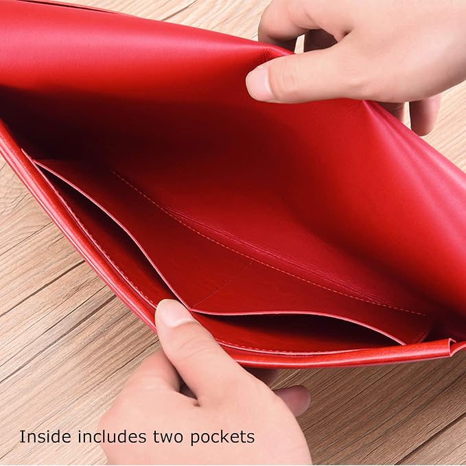 PU Leather A4 File Folder Document Holder Envelope Folder Case - Image 3