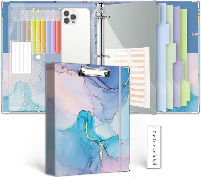 3 Ring 1 Inch Binder Organizer, KLLVE Three Ring Binders by KLLVE