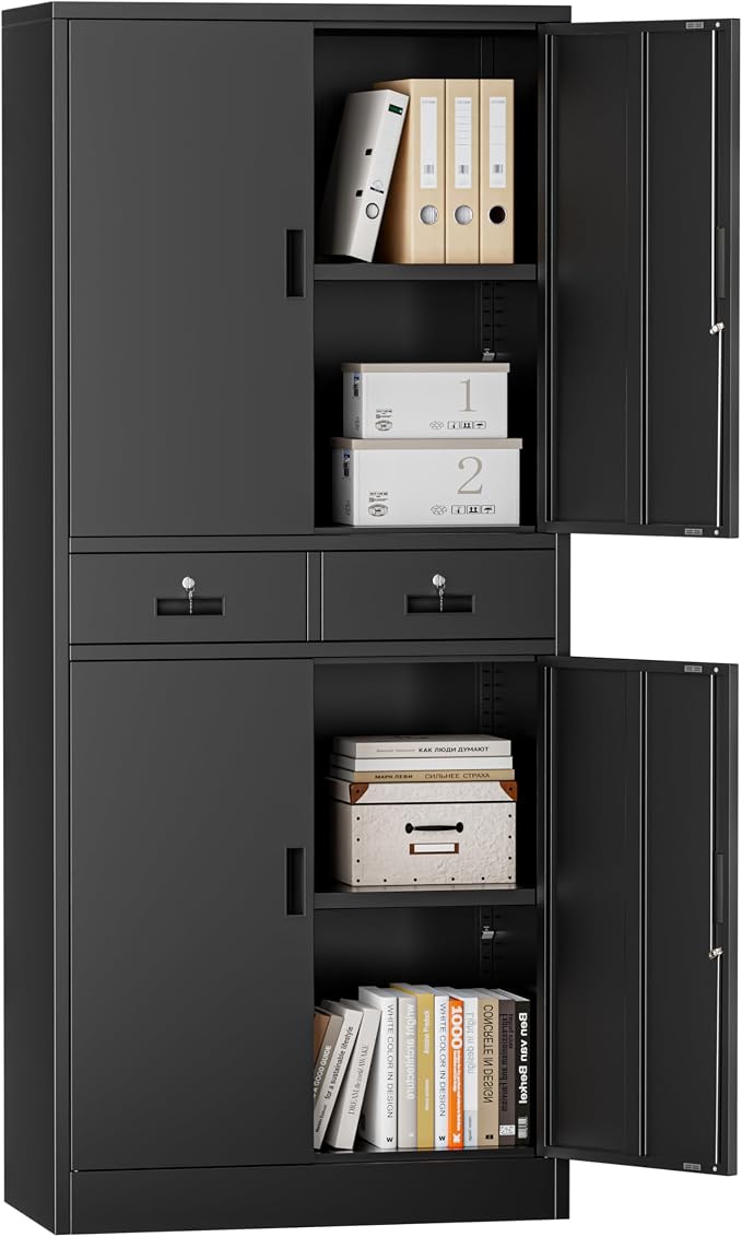 TaskStorz Metal Storage Cabinet, Lockable File Steel Cabinet by TaskStorz