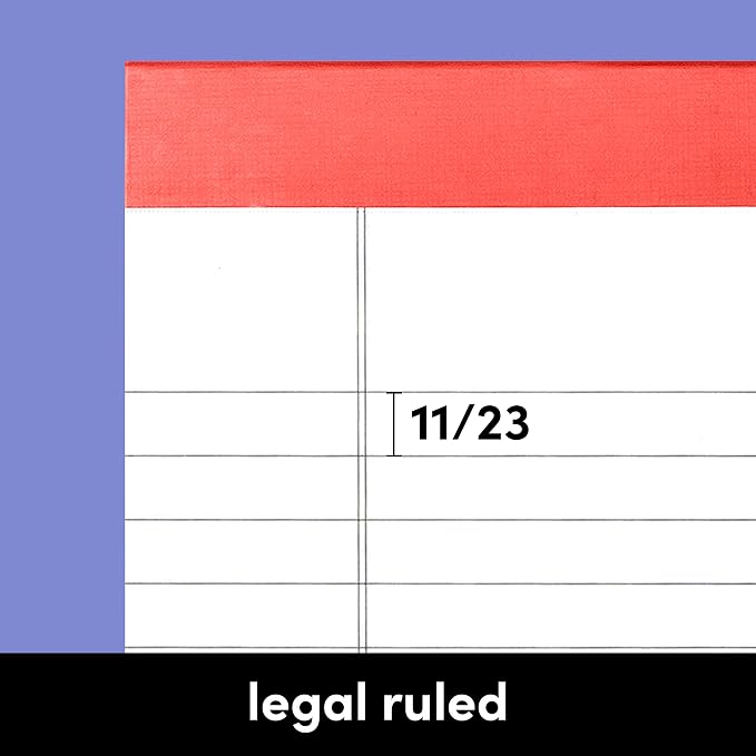 PAPERAGE Lined Legal Pads, 12 Pack Note Pads, 50 Sheets Each, Wide/Legal Ruled - Image 5