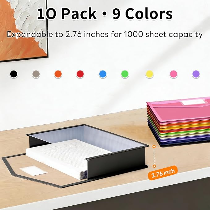 Plastic Expanding File Folder, Transparent Envelopes - Image 9