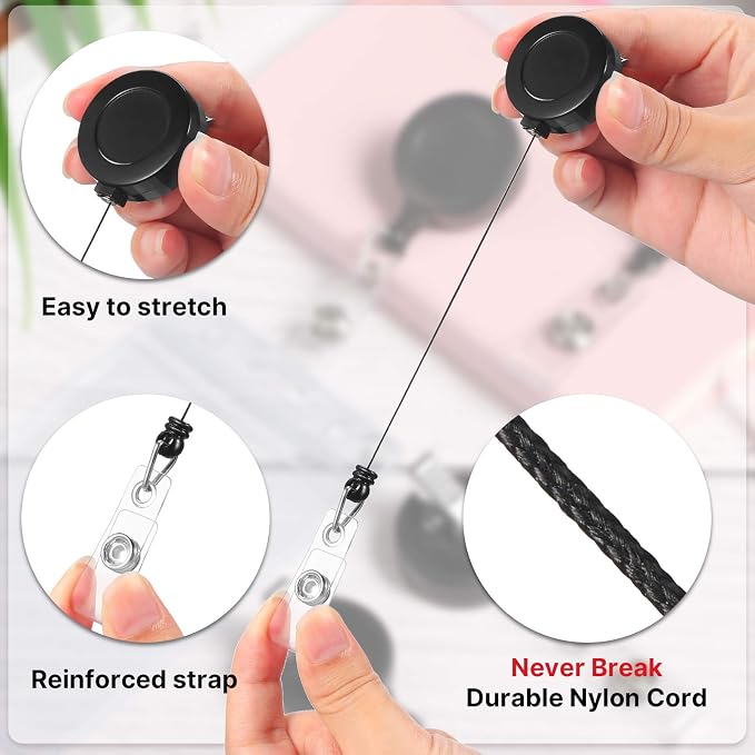 Zonon 50 Pcs Retractable Badge Holder Reels - Image 5