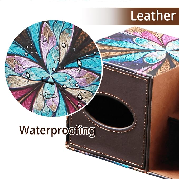 BLIENCE PU Leather Square Tissue Box Cover - Image 5