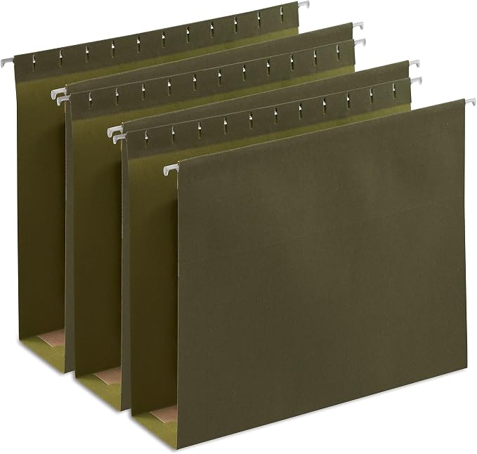 Staples Reinforced Hanging File Folders, Letter Size, Wide‑Capacity Box‑Bottom by Staples
