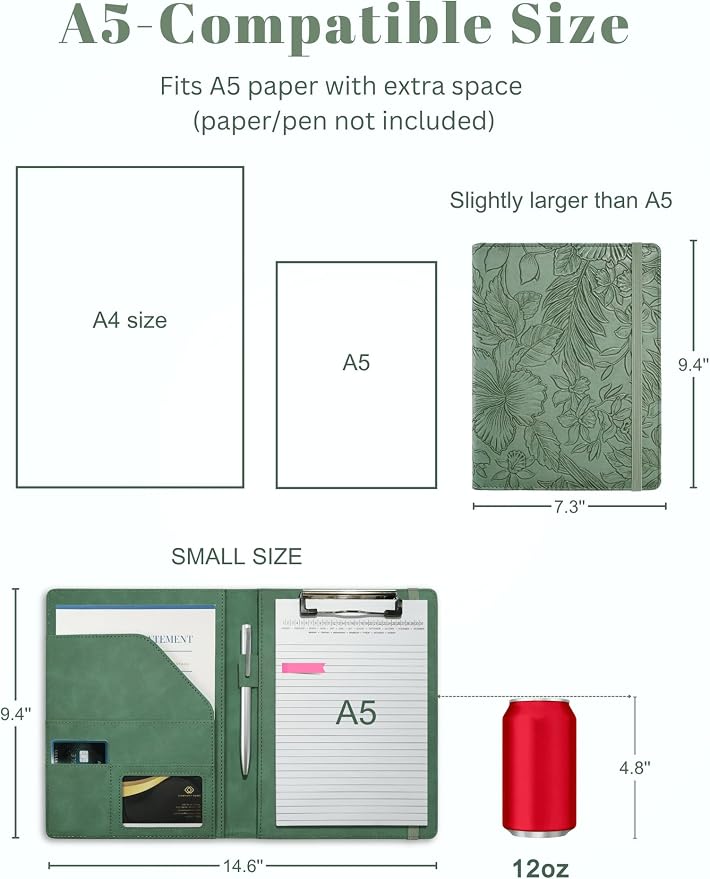 Mymazn Small Padfolio Clipboard Folder - Image 3