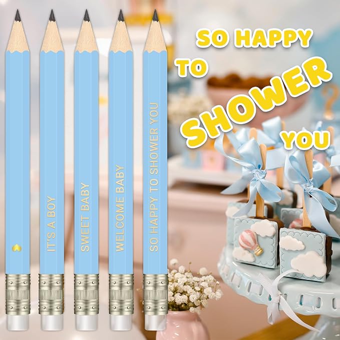 50Pcs - Baby Shower Sharpened Half Pencils - Image 4