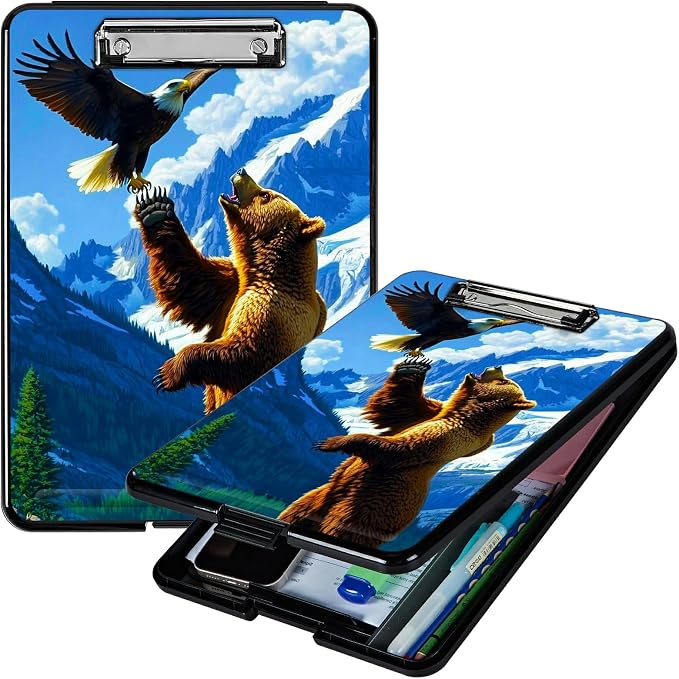 Bear and Eagle A4 Clipboard by Unknown