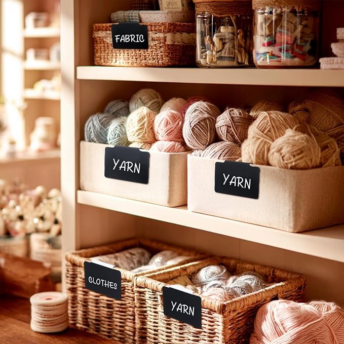 12pcs Black Basket Labels Removable PVC Labels | Clip On - Image 4