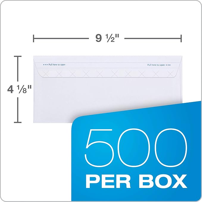 Columbian #10 Security Envelopes, 500 Pack, Self Seal Envelopes - Image 5