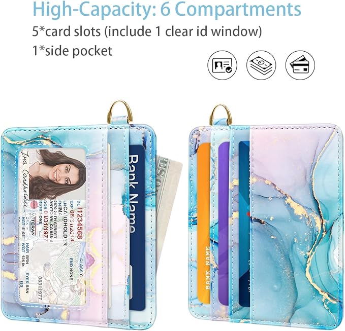 Slim Minimalist Pocket Credit Card Holder Wallet RFID Blocking Lightweight Thin - Image 2