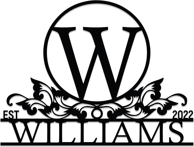 Personalized Metal Name Signs, Split Letter Monogram Wall Art Decor, Durable by DecoSoul