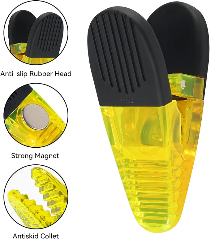 3-1/4" Length Plastic Refrigerator Magnet Clips Set - Image 2