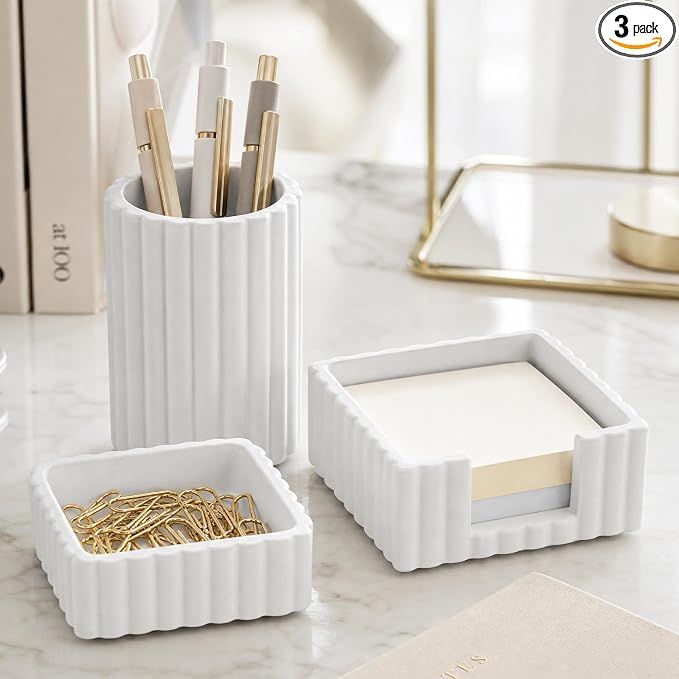 Aesthetic Desk Organizer Set of 3 by KIBAGA