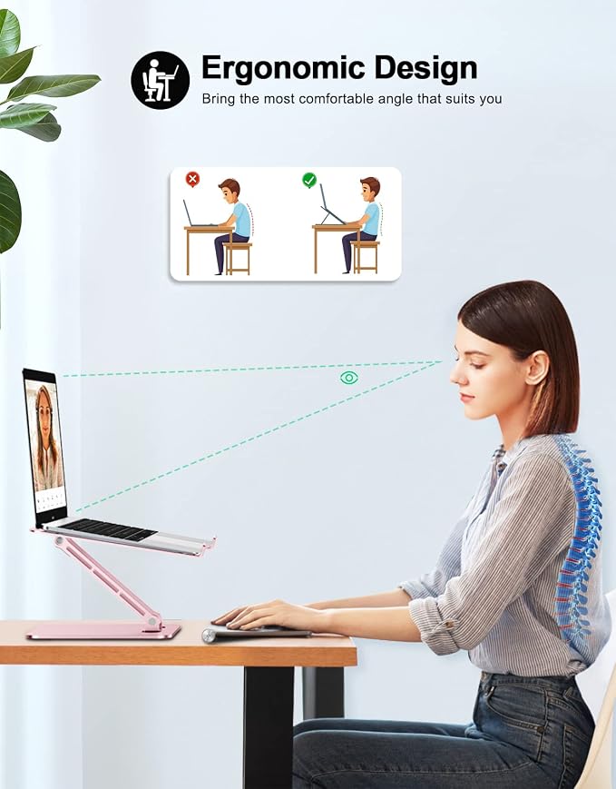 RIWUCT Foldable Aluminum Alloy Laptop Stand - Image 2