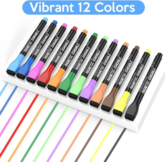 Magnetic Whiteboard Markers, Erasable Dry Erase Marker - Image 3