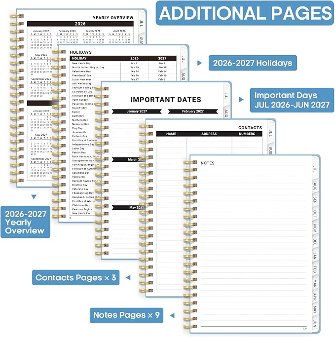 8.5" x 11" Academic Planner 2026-2027, Weekly & Monthly Calendar Planner Book - Image 4