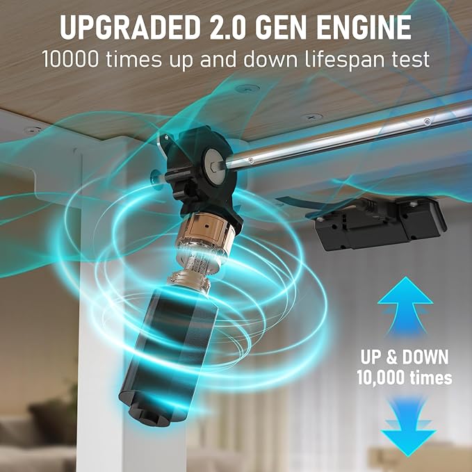 40 * 24 Electric Standing Desk, Adjustable Height Sit Stand Up Desk, Motorized Home Office Computer Gaming Workstation Desk-DeskLoop Office