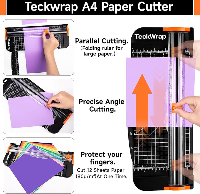TECKWRAP Paper Cutter & A4 Trimmer – Straight Cutter - Image 3