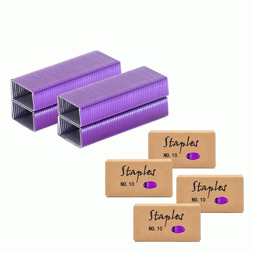 NatSumBasics 4000 Purple Staples Small Colored #10 Staples by NatSumeBasics