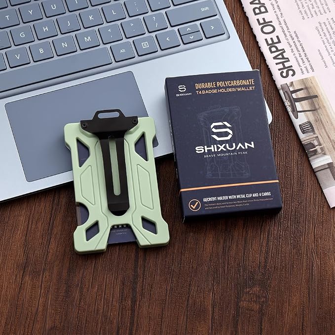 ID Badge Holder with Retractable Clip, Credit Card Holder, Keychain Wallet - Image 3